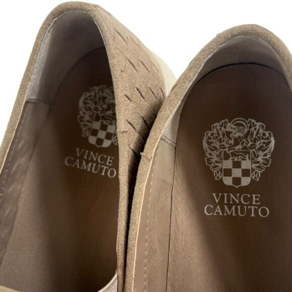 Vince Camuto Camby Taupe Tan Woven Slip-On Platform Sneaker Size 8 - Picture 3 of 9